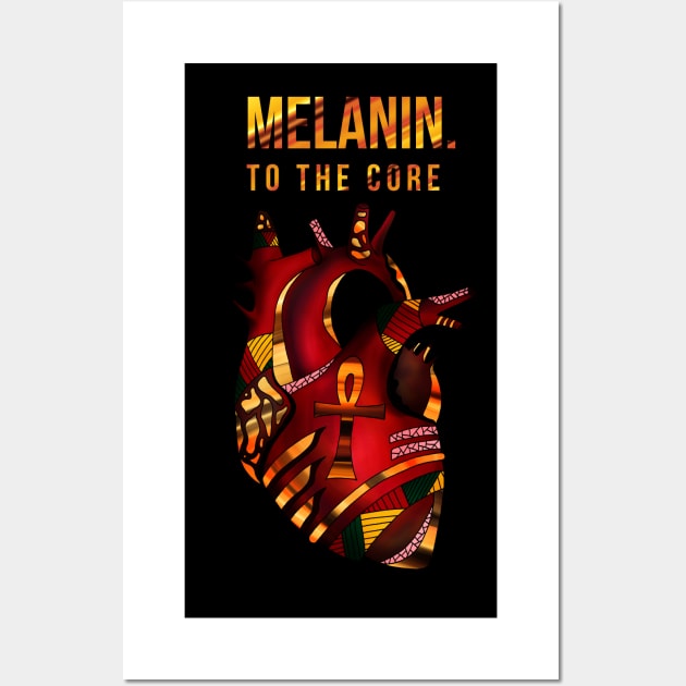 Melanin Heart - Melanin To The Core Wall Art by kenallouis